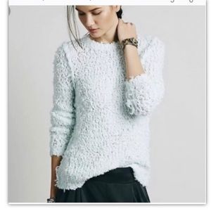 FREE PEOPLE SEPTEMBER SONG Mint Green SWEATER Sz S